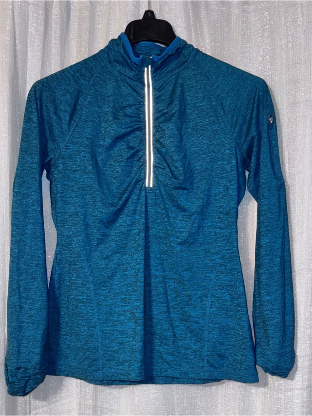 Kirkland Signature Teal Long-Sleeve Half-Zip Performance Top